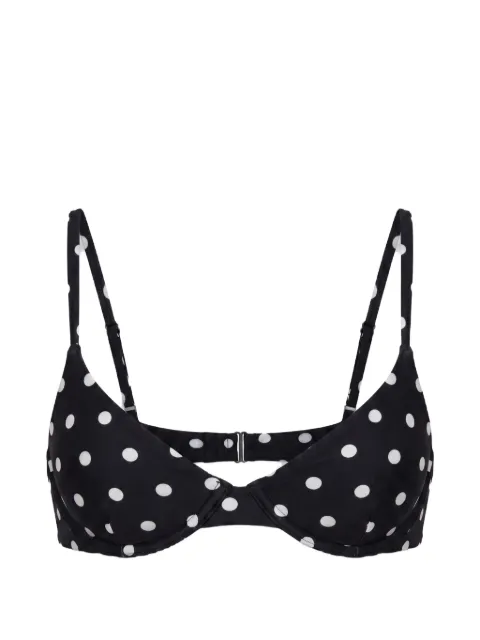 Nicholas Deniz bikini top - black ivory polka dot Black S26SB171NB