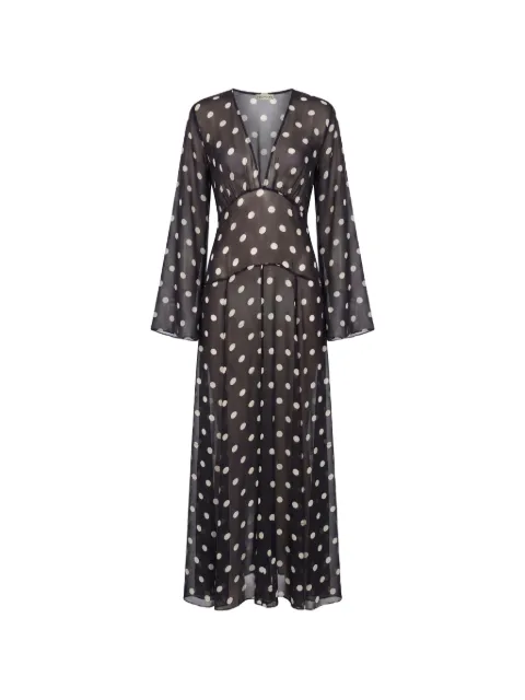 Nicholas Marella LS V-neck maxi dress Black S26D2873PS