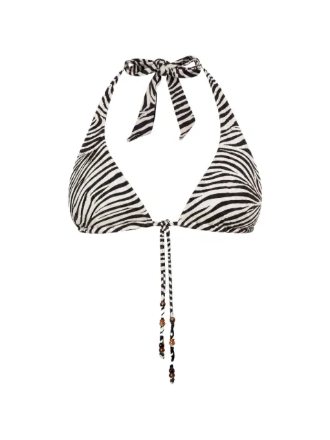 Nicholas Malta bikini top - graphic zebra Black S26SB178NB