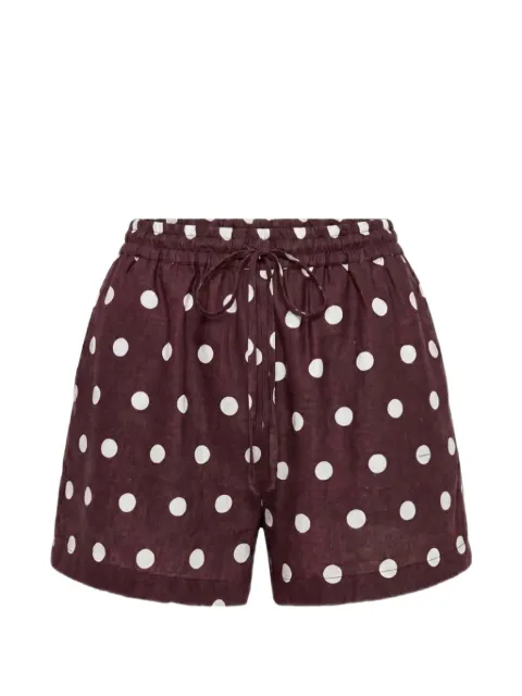 Nicholas Adelaide shorts espresso ivory polka-dot Brown S26SH109LB