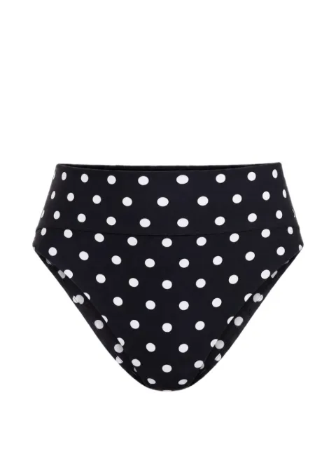 Nicholas Nerea high-waist bikini bottoms - black ivory polka dot Black S26SB179NB
