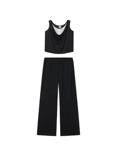 b+ab draped top and trousers set Black 6U686AS