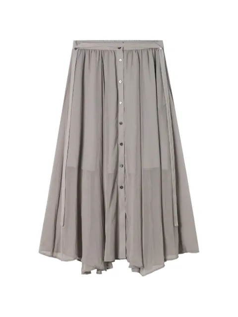 b+ab long button-front pleated skirt Grey 6U215AS