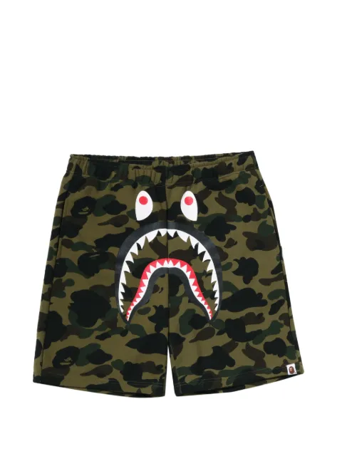 A BATHING APE® Shark camouflage-print shorts Green 001SPM301005M