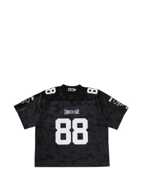 A BATHING APE® camouflage-print logo-print T-shirt Black 001CSM301312M