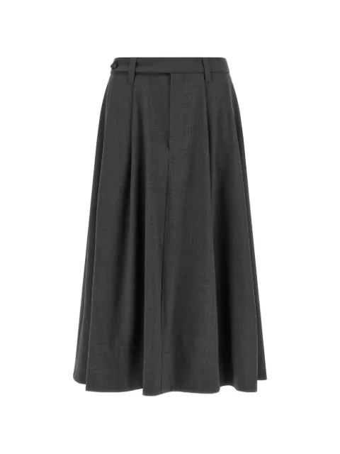 Brunello Cucinelli Monile-detail flared midi skirt Grey M0W07G3951C4078