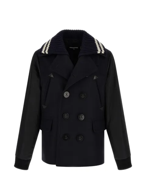 DSQUARED2 Hybrid double-breasted coat Blue S74AA0331S53003