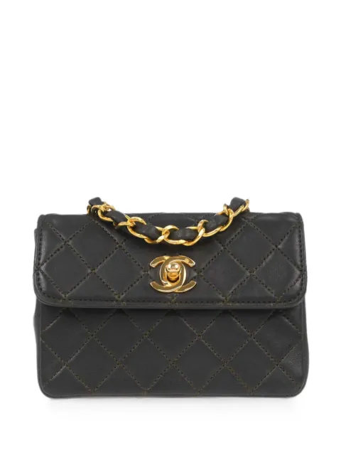CHANEL Pre-Owned 1989-1991 Straight Flap shoulder bag Green 187304