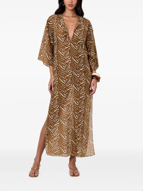 Nicholas Jovana caftan maxi dress Brown S26D2870SB