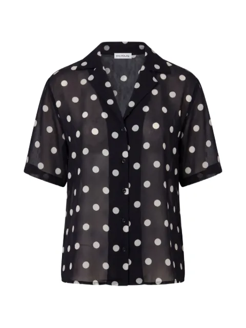 Nicholas Sonora relaxed crop shirt Black S26T1921PS