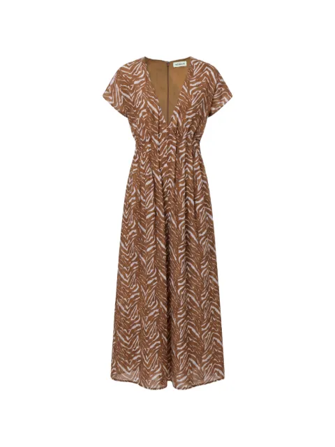 Nicholas Marley dress abstract animal Brown S26D2967SB
