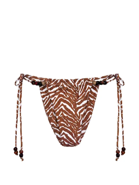 Nicholas Leni bikini bottoms - abstract animal Brown S26SB188NB