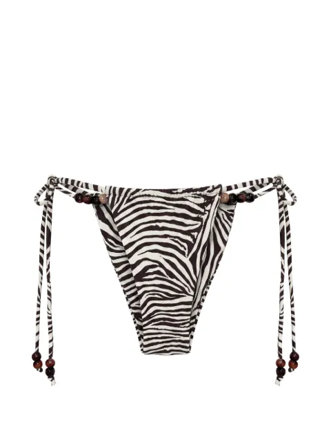 Nicholas Leni bikini bottoms - graphic zebra Neutrals S26SB188NB