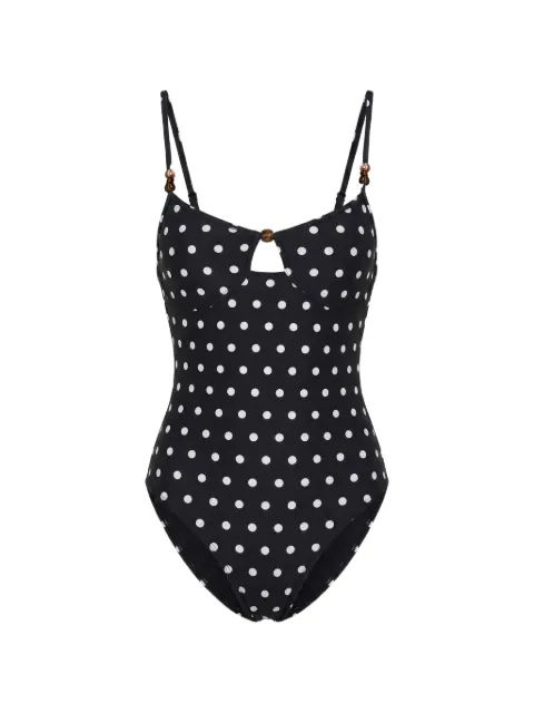 Nicholas Anela one-piece suit - black ivory polka-dot Black S26SO175NB