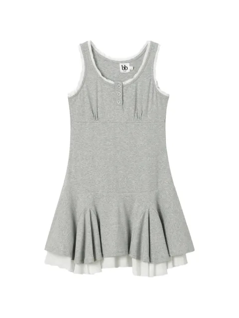 b+ab mini ruffled-trim sleeveless dress Grey 6U683AS