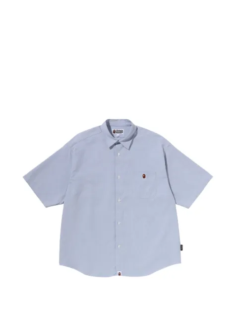 A BATHING APE® logo-print short-sleeve shirt Blue 001SRM201002M