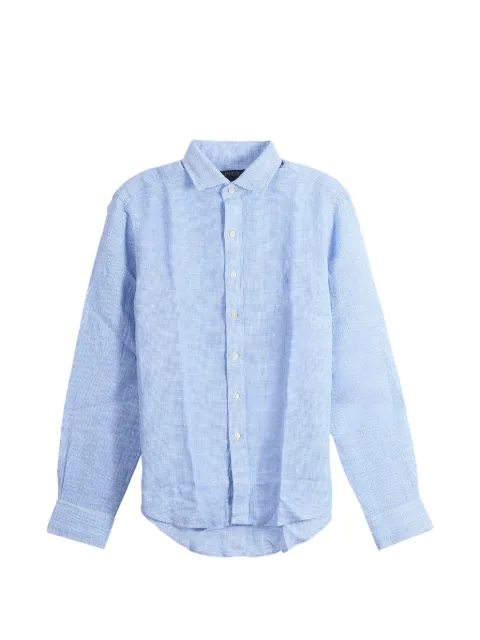 Polo Ralph Lauren logo-embroidered linen shirt Blue 710B18627002