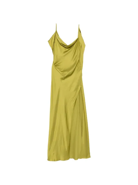 ARCINA ORI Odessa ruffled-back dress Green AO25DR029