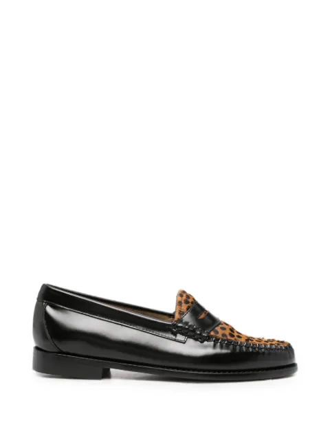 G.H.Bass Weejun leopard-print loafers Black BA41014C