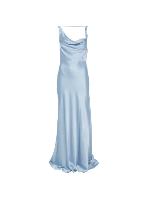 ARCINA ORI Darcy cowl-neck dress Blue HS25DR051