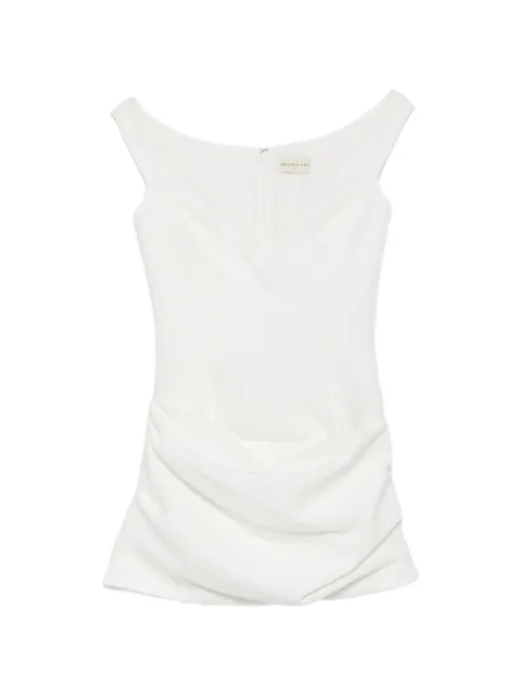 ARCINA ORI Avery draped mini dress White SS26DR071