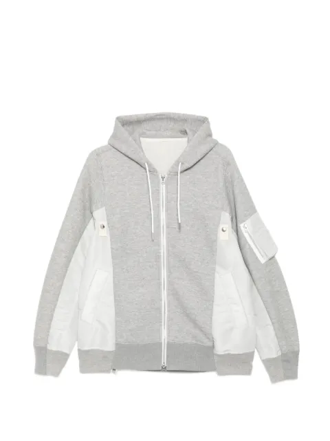sacai panelled zip-up hoodie Grey SCM324LGRAYLGRAY