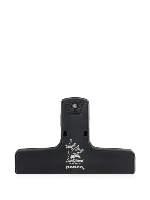 CAFÉ KITSUNÉ x Penco logo-print clamp Black DP163