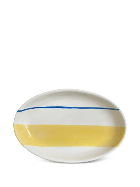 CAFÉ KITSUNÉ x Popolo oval-shaped ceramic tray White SPCKPOPTRAY3