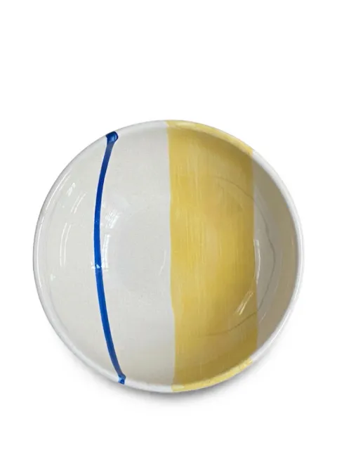 CAFÉ KITSUNÉ x Popolo ceramic striped tray White SPCKPOPTRAY14
