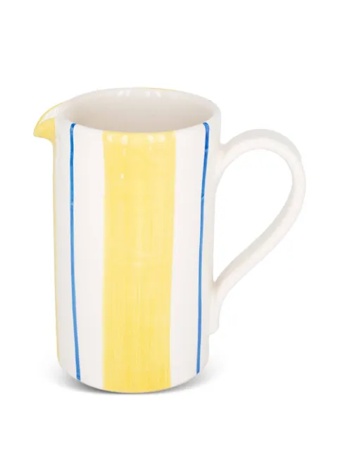 CAFÉ KITSUNÉ x Popolo striped ceramic vase White SPCKPOPVASE