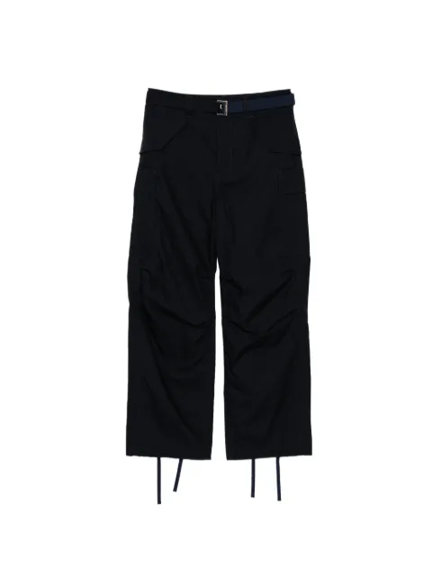 sacai belted oxford pants Black SCM317NAVY