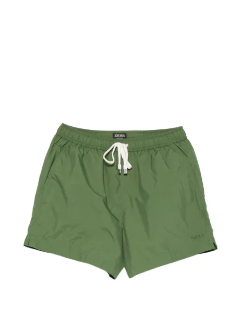 Zegna drawstring swim shorts Green RAHB11A3BHEL00