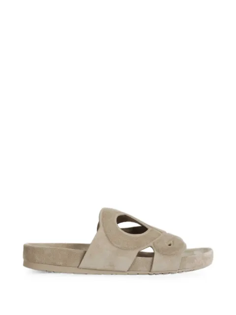 LOEWE Ease Monogram suede sandals Neutrals M616465X30