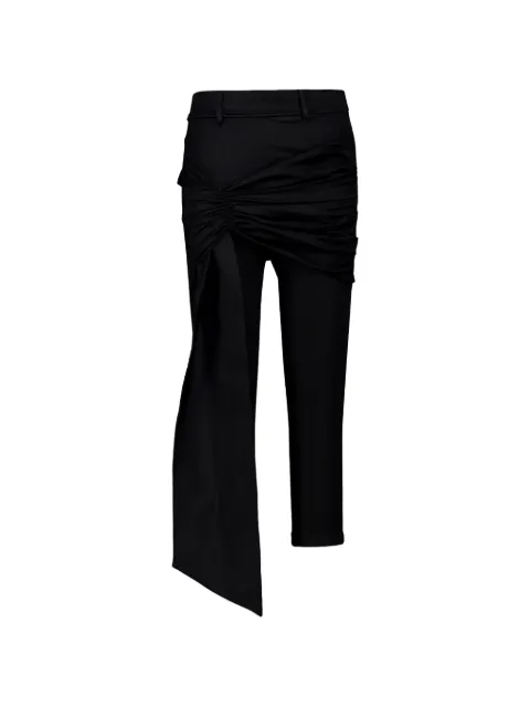 Rabanne ruched draped-panel trousers Black 26EJPA092VI0614