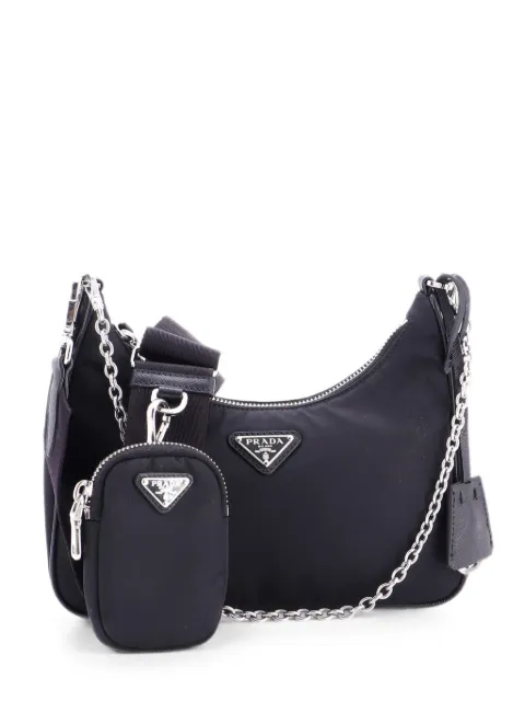 Prada Pre-Owned Re-Edition 2005 Shoulder Bag Tessuto Small crossbody bag Black R4CEHRB2NWNDXQ39