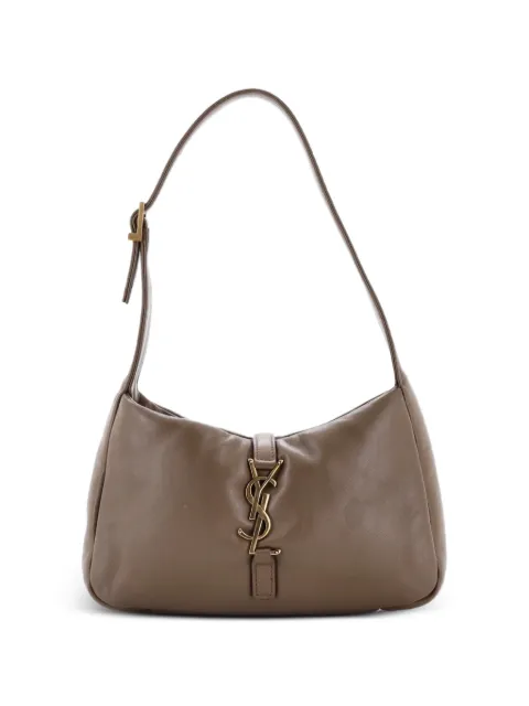 Saint Laurent Pre-Owned Le 5 a 7 Padded Leather Small hobo bag Neutrals J7UZMK8YZQL6H2C7