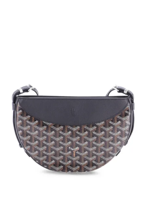 Goyard Pre-Owned Hirondelle Coated Canvas and Leather shoulder bag Black HIM50ZZ8CQYII1TQ