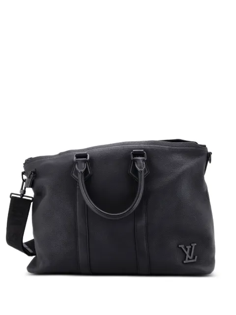 Louis Vuitton Pre-Owned Aerogram Lock It Tote Leather satchel Black 8BNZW9XAPF6DYM12