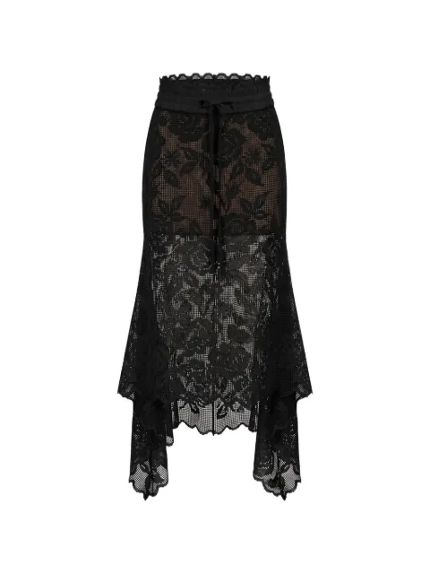 Monse lace drawstring-waistband midi skirt Black MP260608RNL