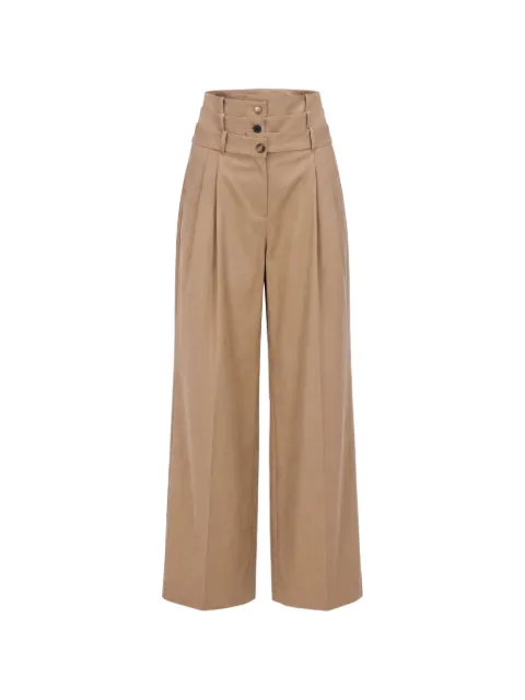 Monse triple-waistband pleated trousers Neutrals MP260707SCW