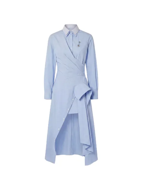 Monse cascade-detail shirt dress Blue MP260223OSS