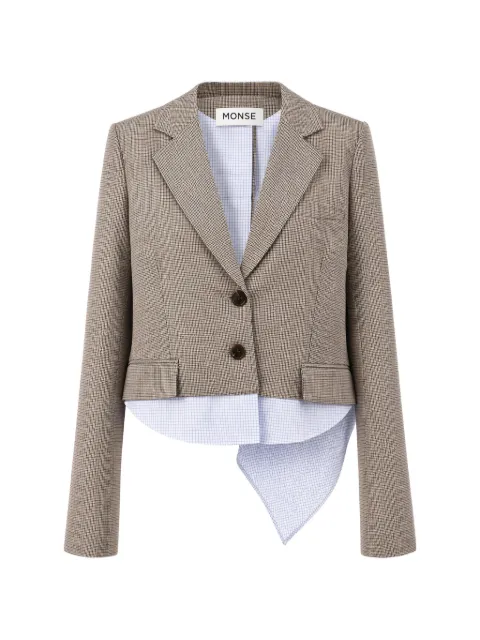 Monse back cascade blazer Brown MP261110CWS