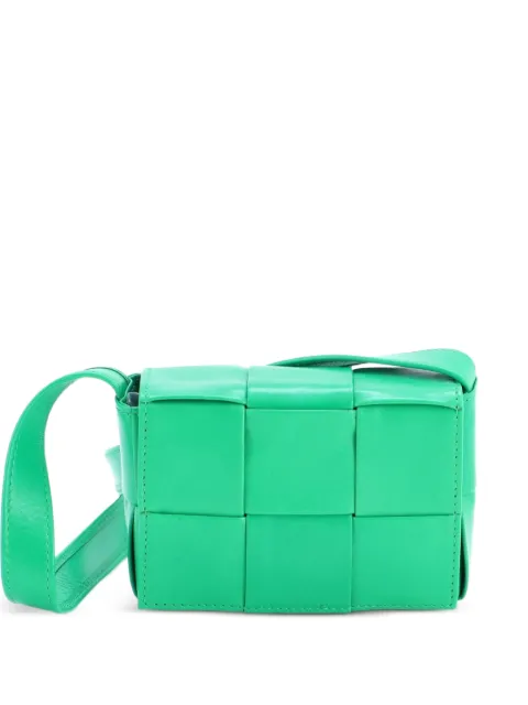 Bottega Veneta Pre-Owned Cassette Maxi Intrecciato Leather Candy crossbody bag Green OSORD9NSGOCV71DD