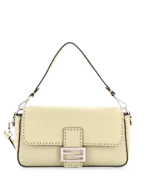 Fendi Pre-Owned Selleria Baguette NM Bag Leather Medium shoulder bag Green KI5AMLA9CGMKVEFK