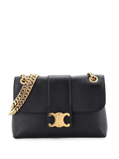 Celine Pre-Owned Victoire Flap Leather Teen shoulder bag Black XS7A69CN32MOX5U4