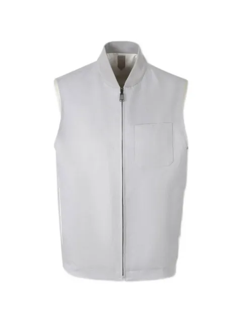Canali zip-up gilet Grey O41131AX03156
