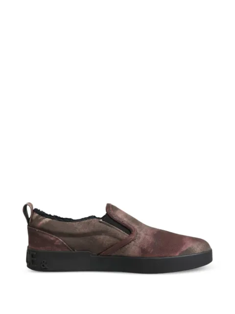Dolce & Gabbana abstract-print slip-on sneakers Red CS1900AK368