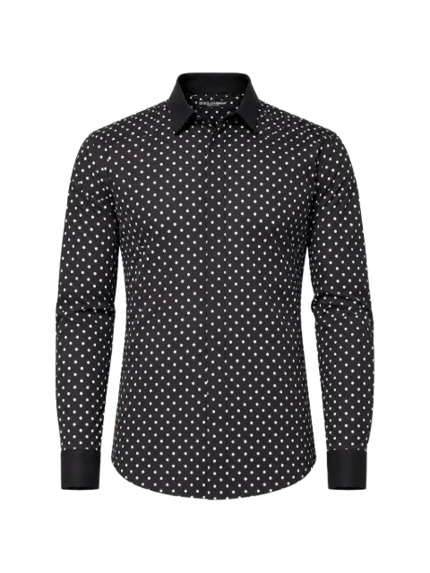 Dolce & Gabbana polka-dot print shirt Black 23GIU14