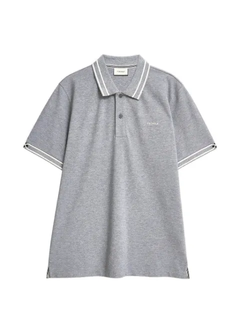 Pringle of Scotland diamond jacquard collar polo shirt Grey PMB758
