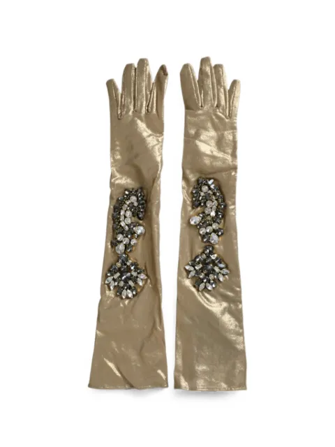 Dolce & Gabbana crystal-embellished gloves Gold LB30137